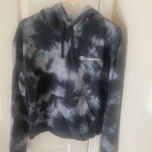 Champion sweatshirt, blue/grey size large, fits smaller